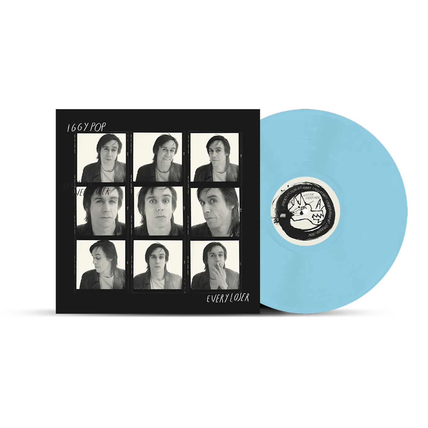 Iggy Pop EVERY LOSER Mick Rock Album Cover Sky Blue Vinyl