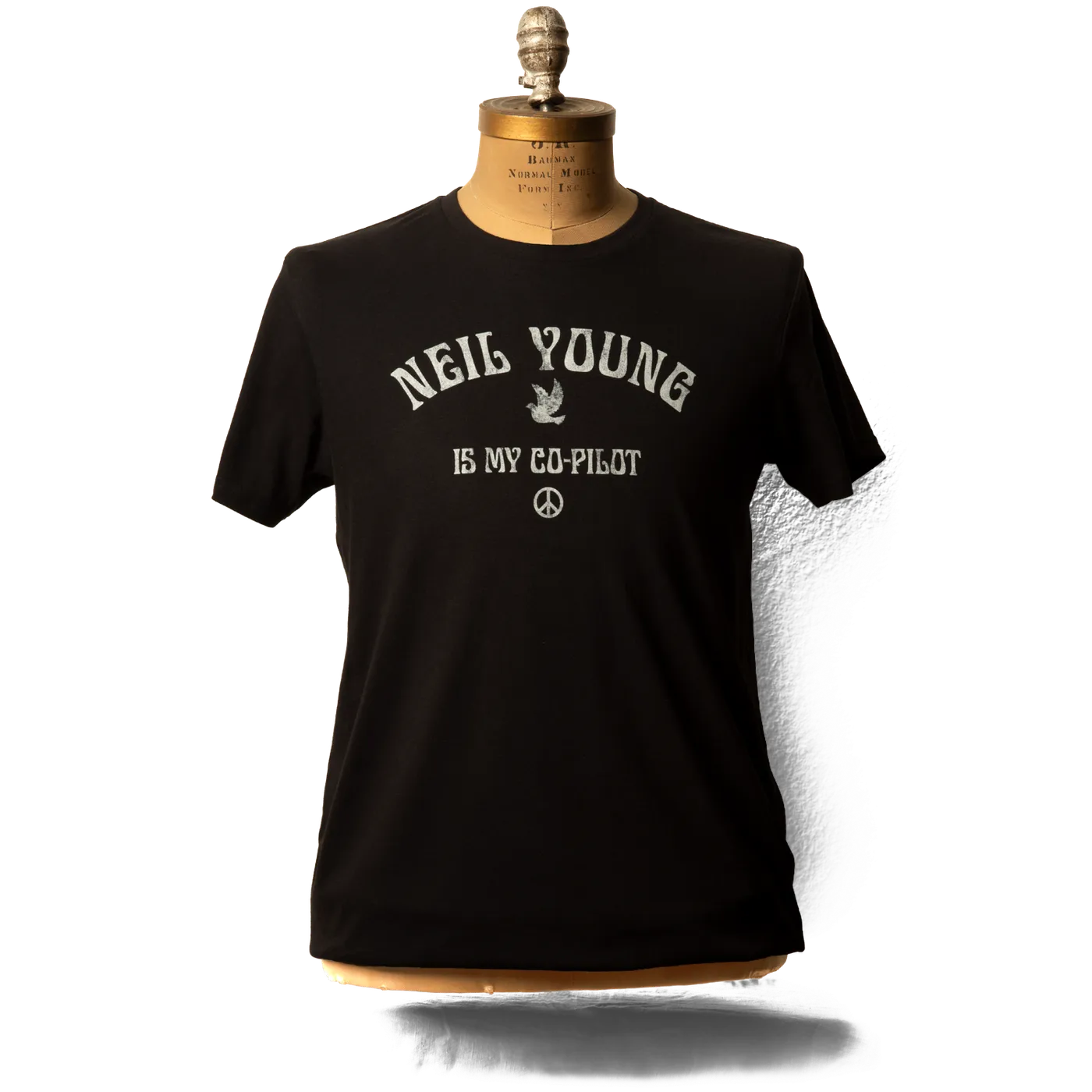 Neil Young Soft Organic Vintage Co-Pilot Men's Black T-Shirt
