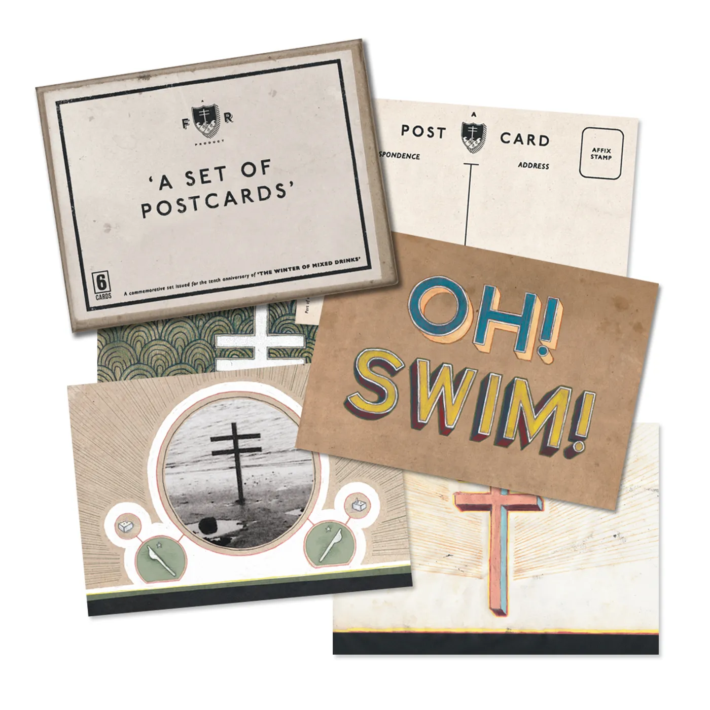 Frightened Rabbit Winter of Mixed Drinks Anniversary Postcard set