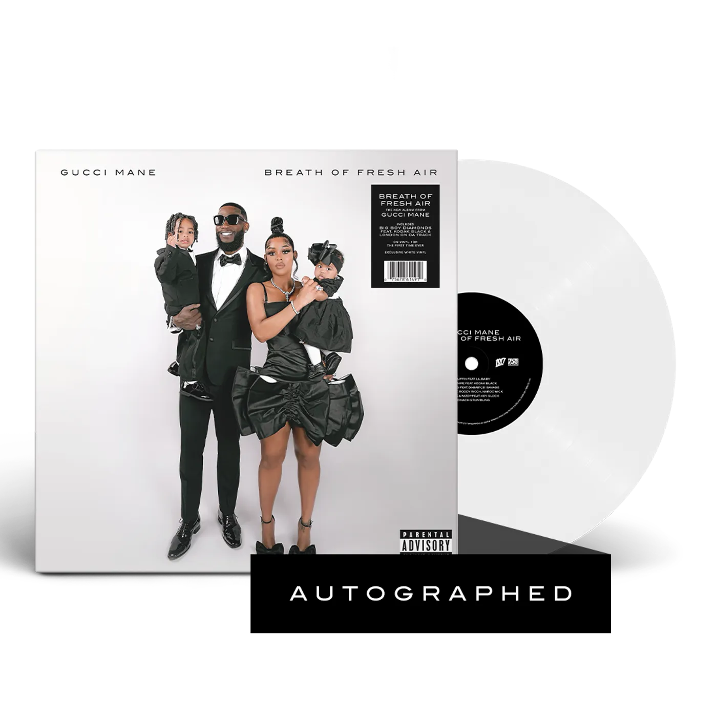 Gucci Mane Breath Of Fresh Air Signed Art Card Vinyl