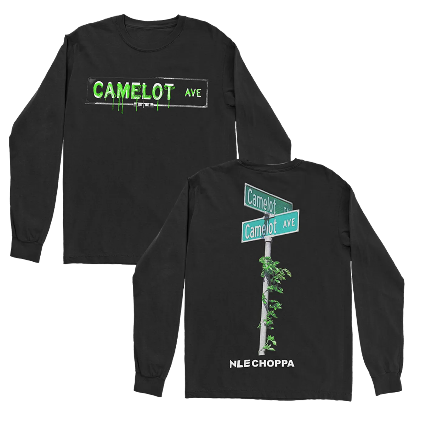 NLE Choppa Camelot Long Sleeve T-Shirt