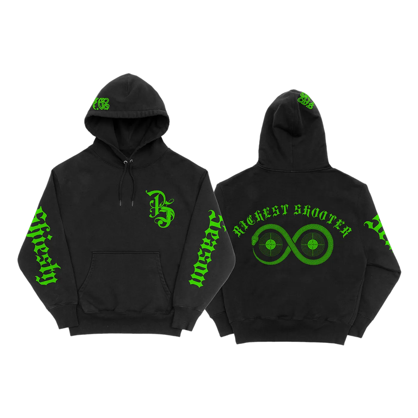 Pooh Shiesty Shiesty Gothic Black Hoodie