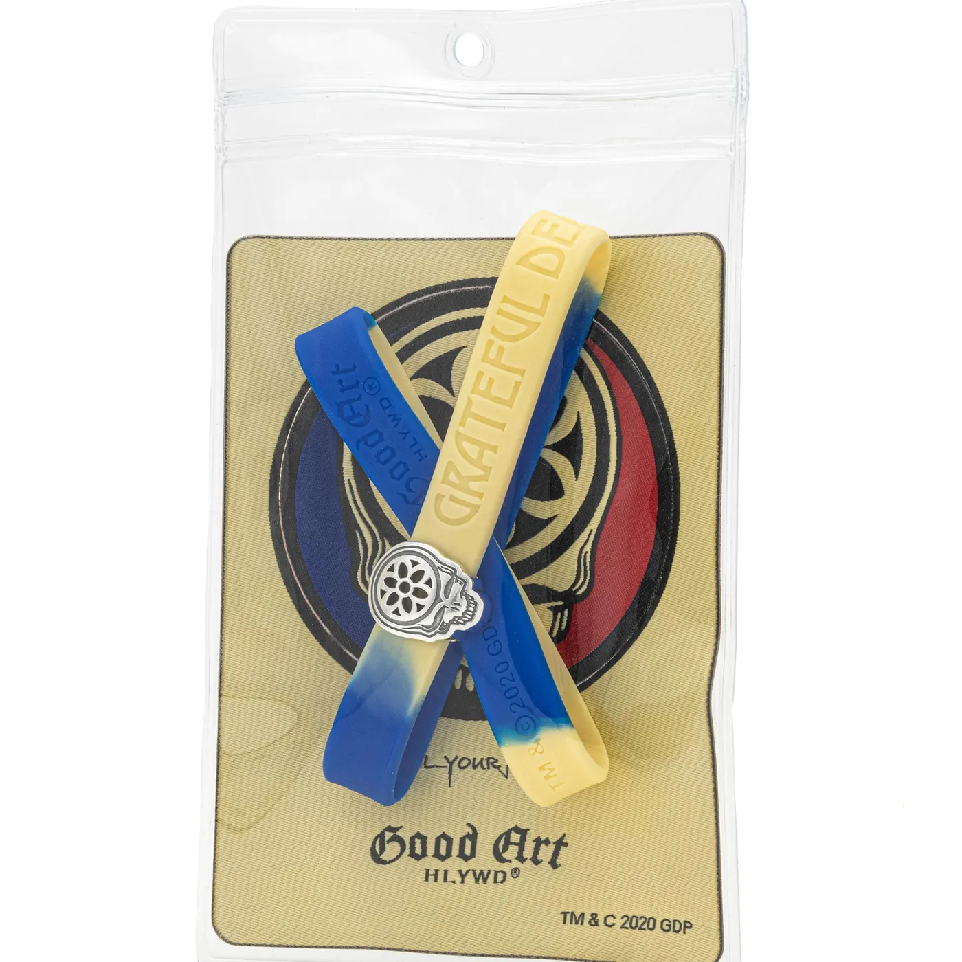 Grateful Dead GOOD ART HLYWD SYF Rosette Rubber Biscuit Bracelet