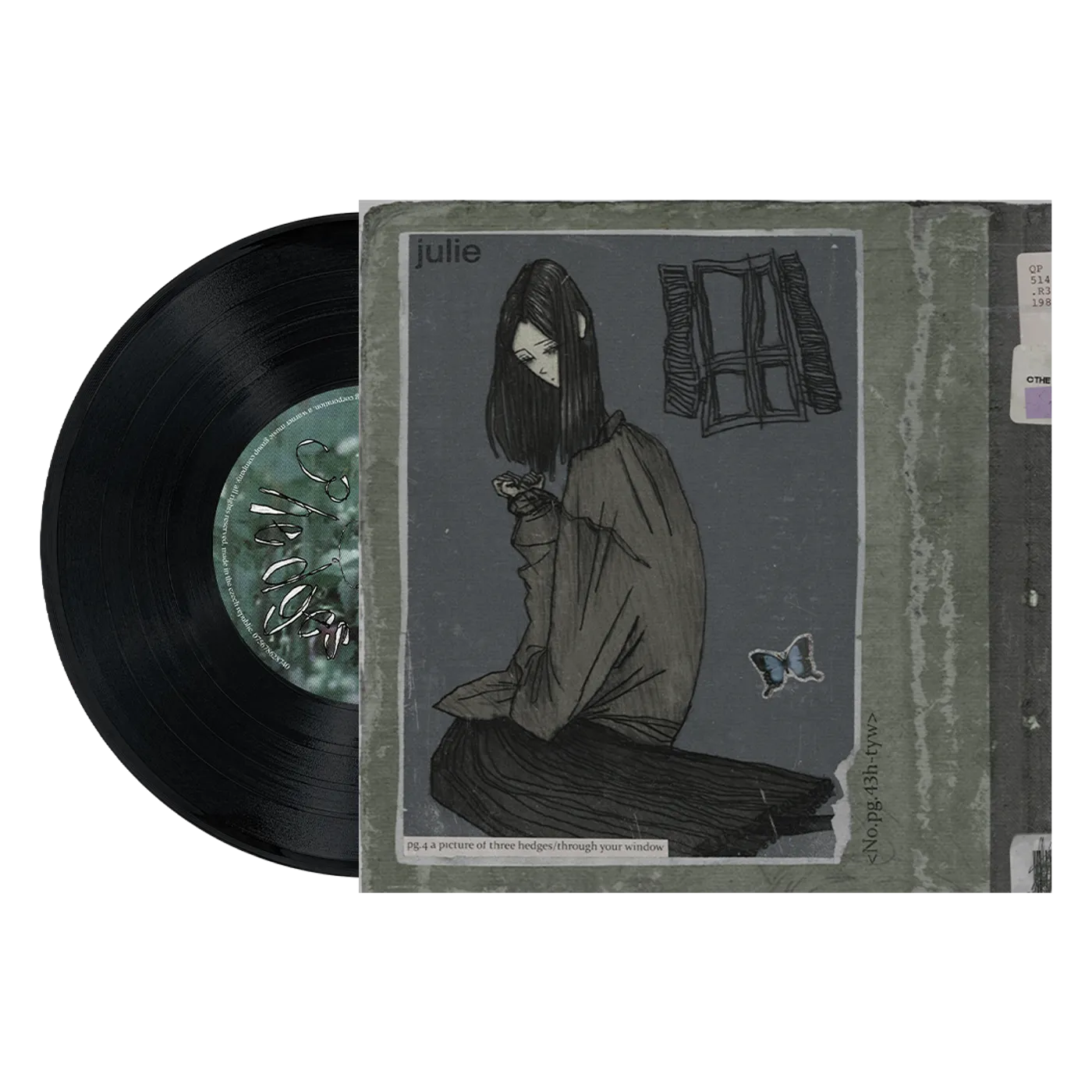 julie pg.4 a picture of three hedges/through your window 7” vinyl