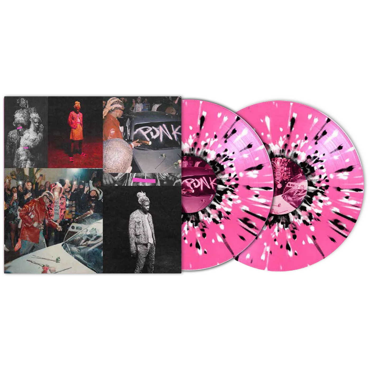 Young Thug PUNK Vinyl - Alternate Cover, Pink w/Black & White Splatters