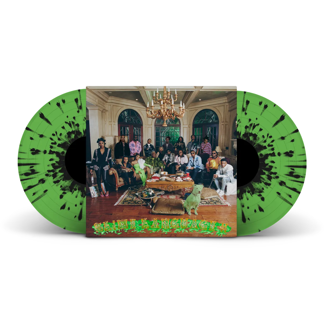 Young Stoner Life Records Slime Language 2 Green Splatter Vinyl 2LP