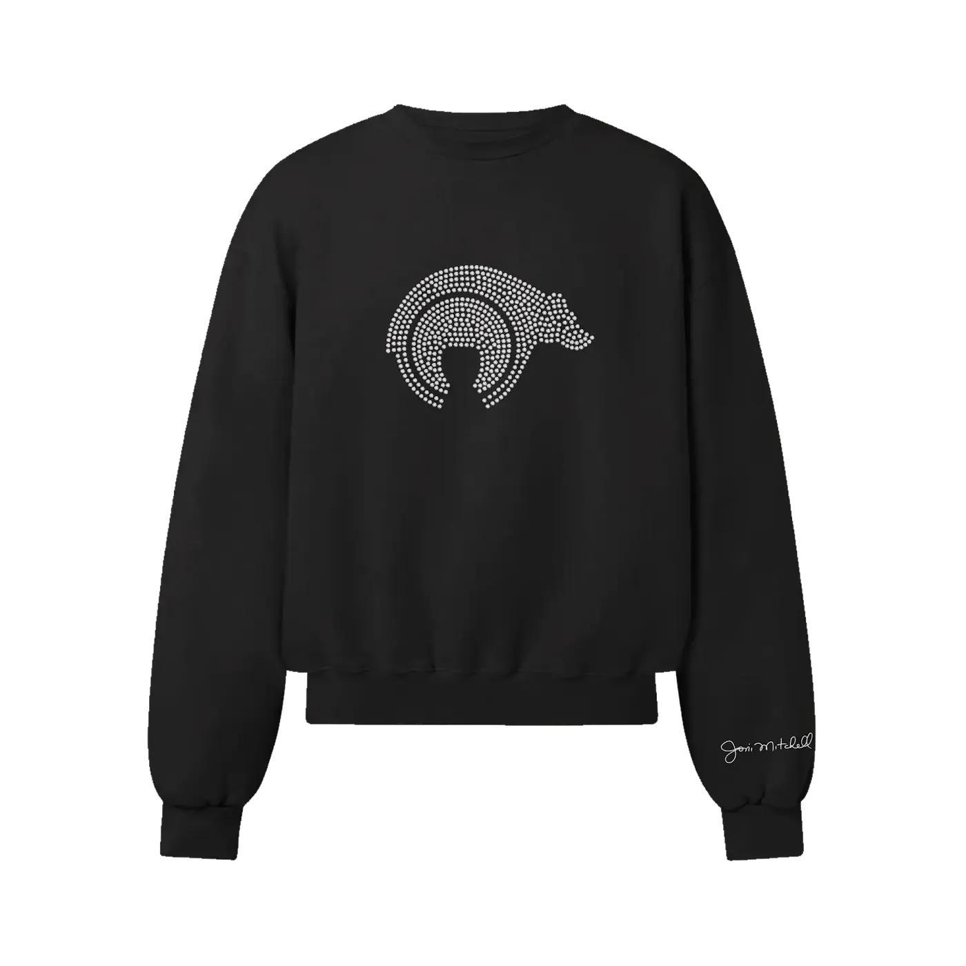 Joni Mitchell Sparkling Bear Rhinestone Crewneck