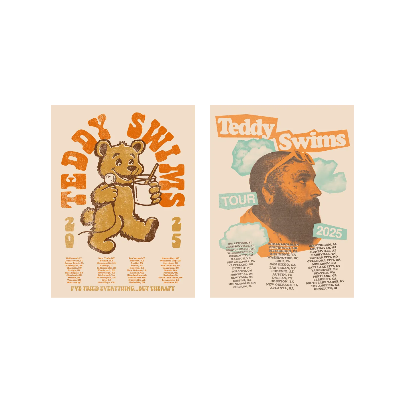 Teddy Swims Teddy Double Sided Tour Poster