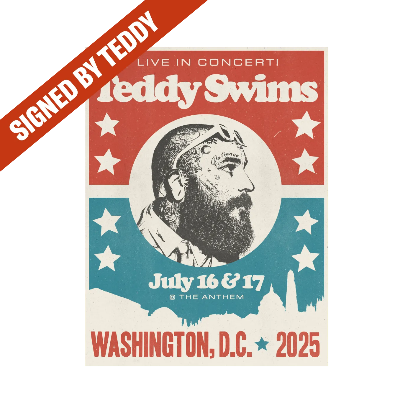 Teddy Swims Washington D.C. Concert Poster
