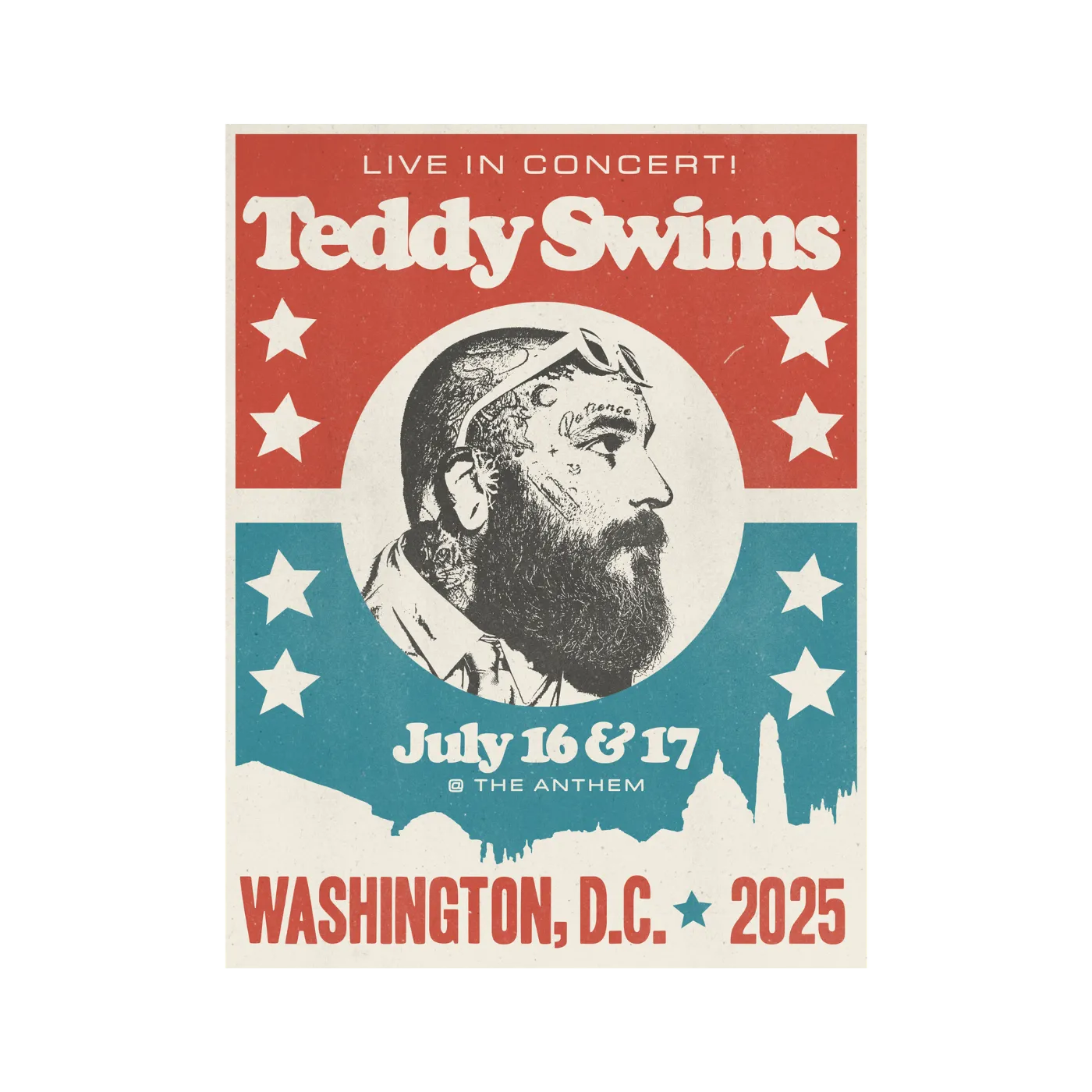 Teddy Swims Washington D.C. Concert Poster