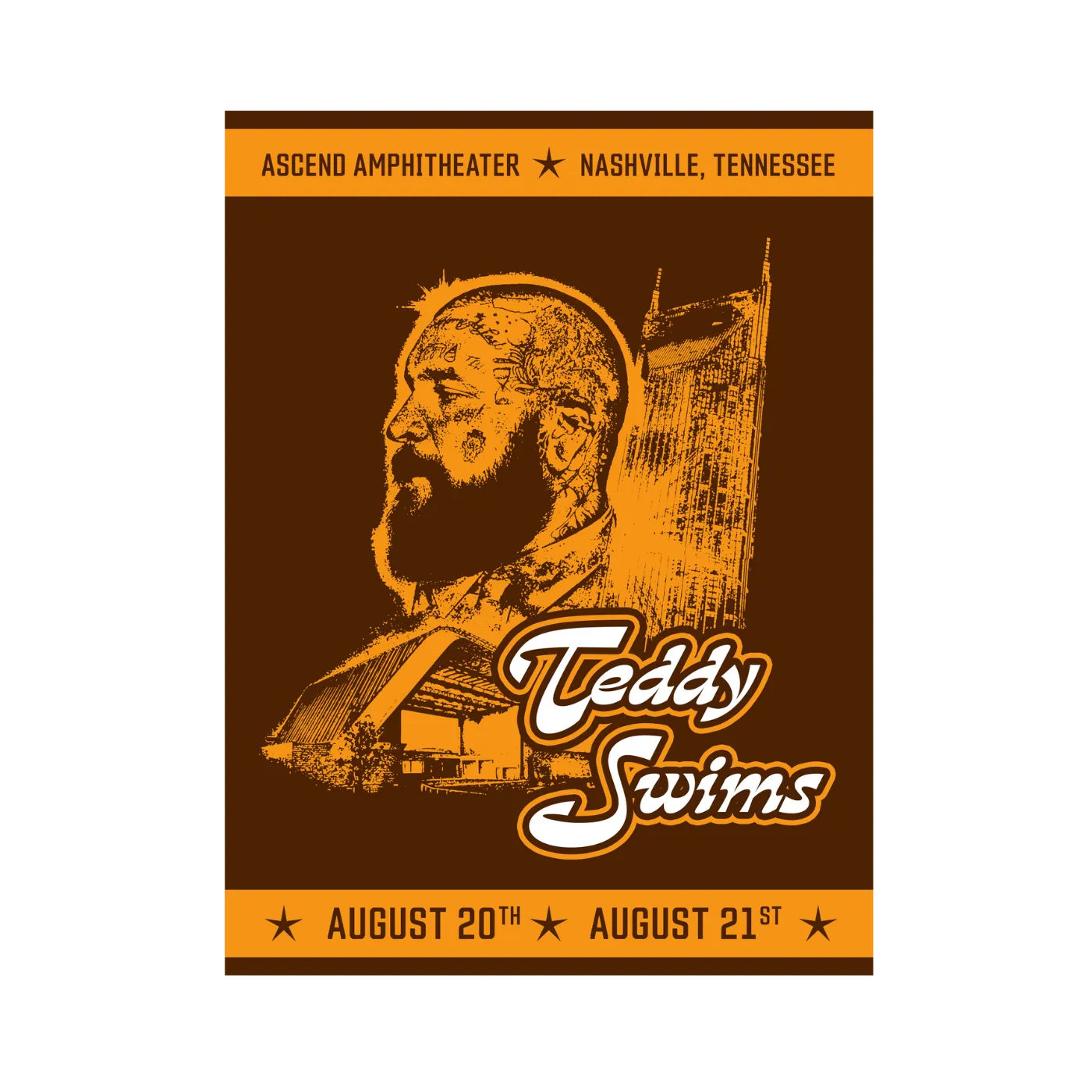 Teddy Swims Nashville Concert Poster