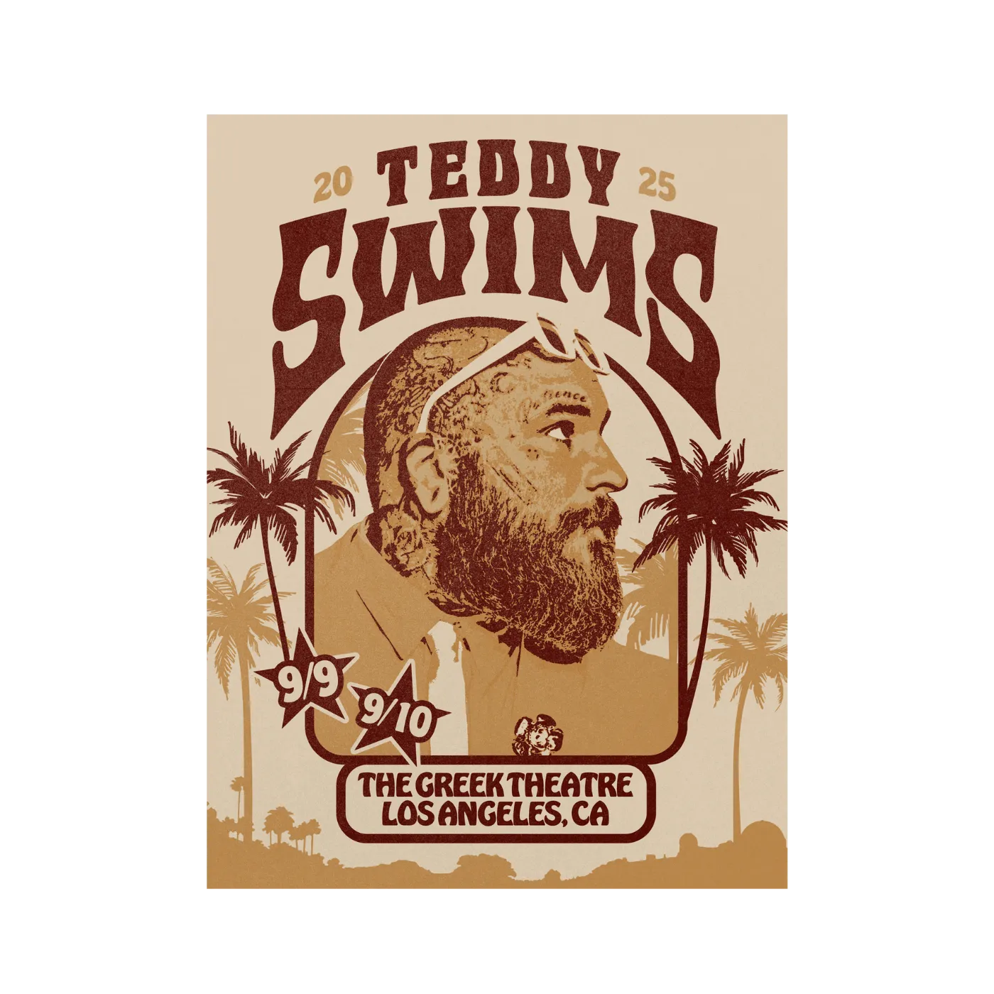 Teddy Swims Los Angeles Concert Poster