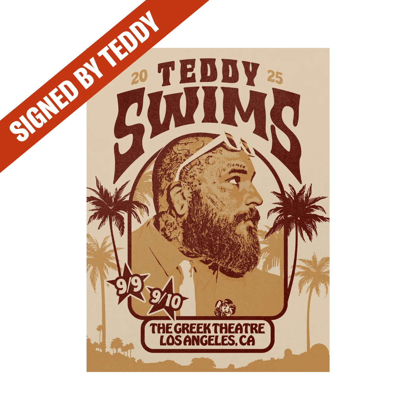 Teddy Swims Los Angeles Concert Poster