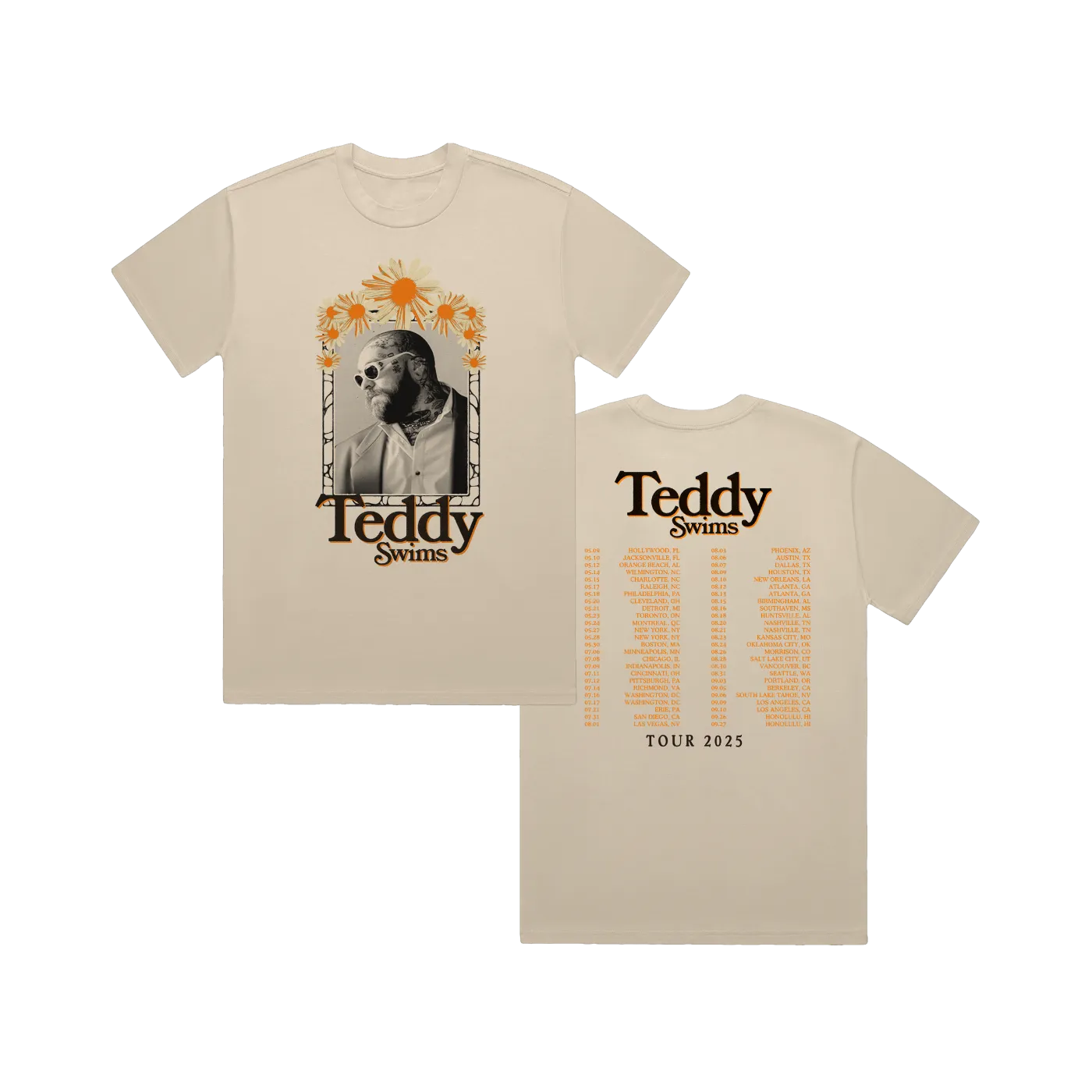 Teddy Swims Daisy 2025 Tour Tee