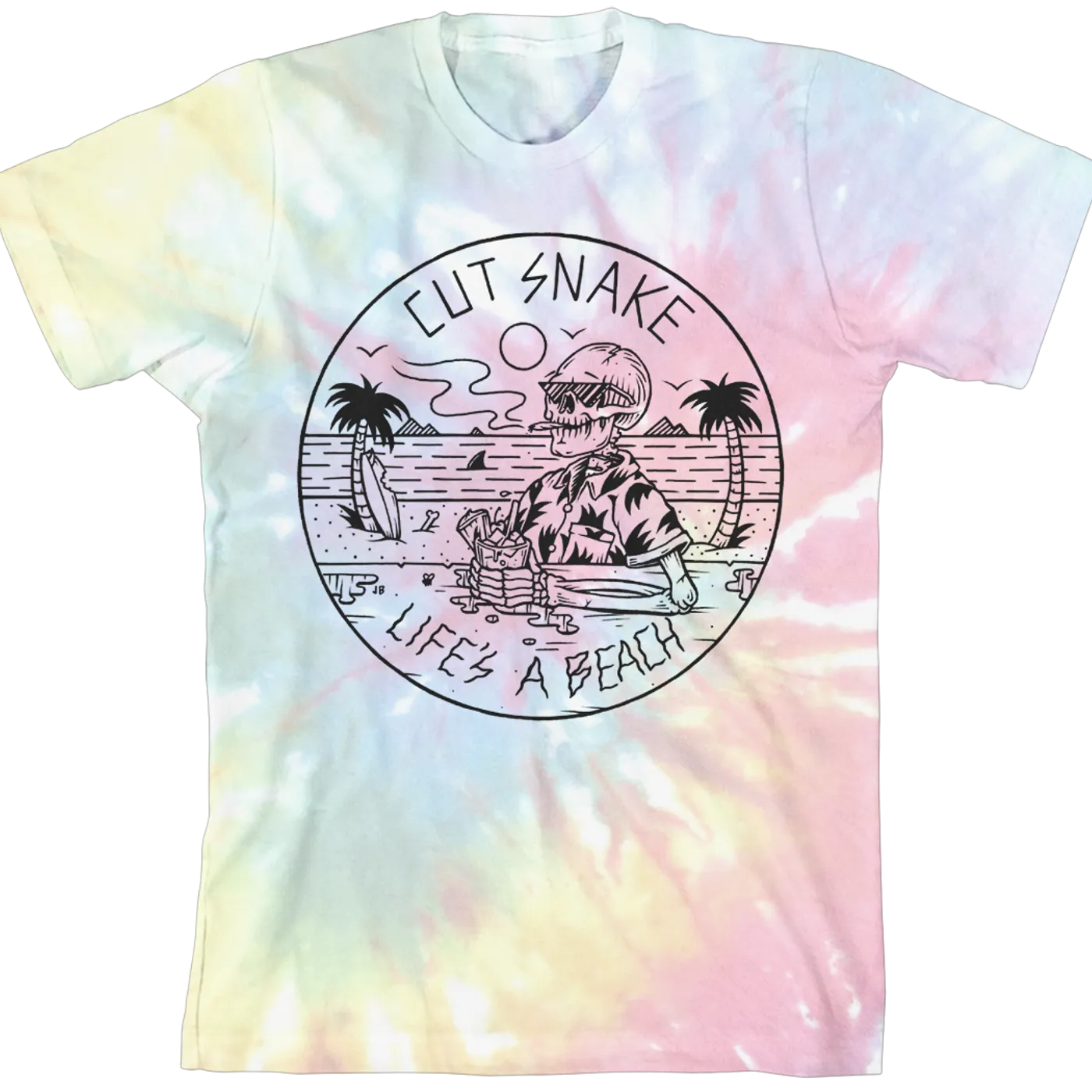 Cut Snake Lifes a Beach Tie Dye Cover T-Shirt