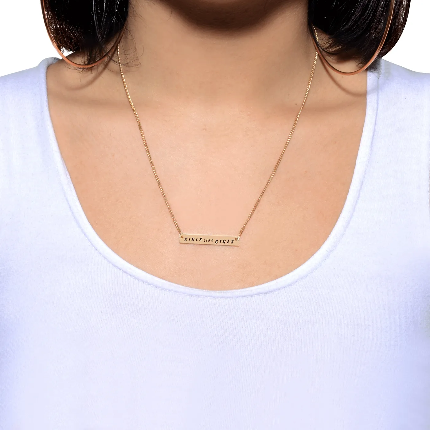 Hayley Kiyoko GLG Gold Bar Necklace