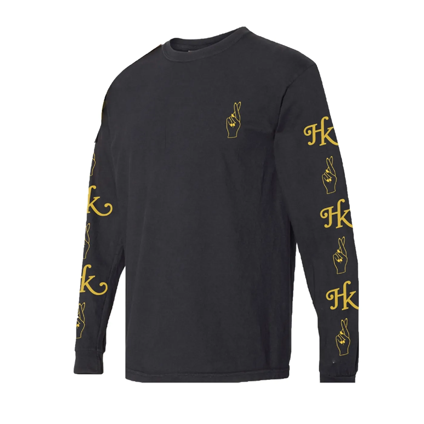 Hayley Kiyoko HK Fingers Crossed Black Long Sleeve T-Shirt