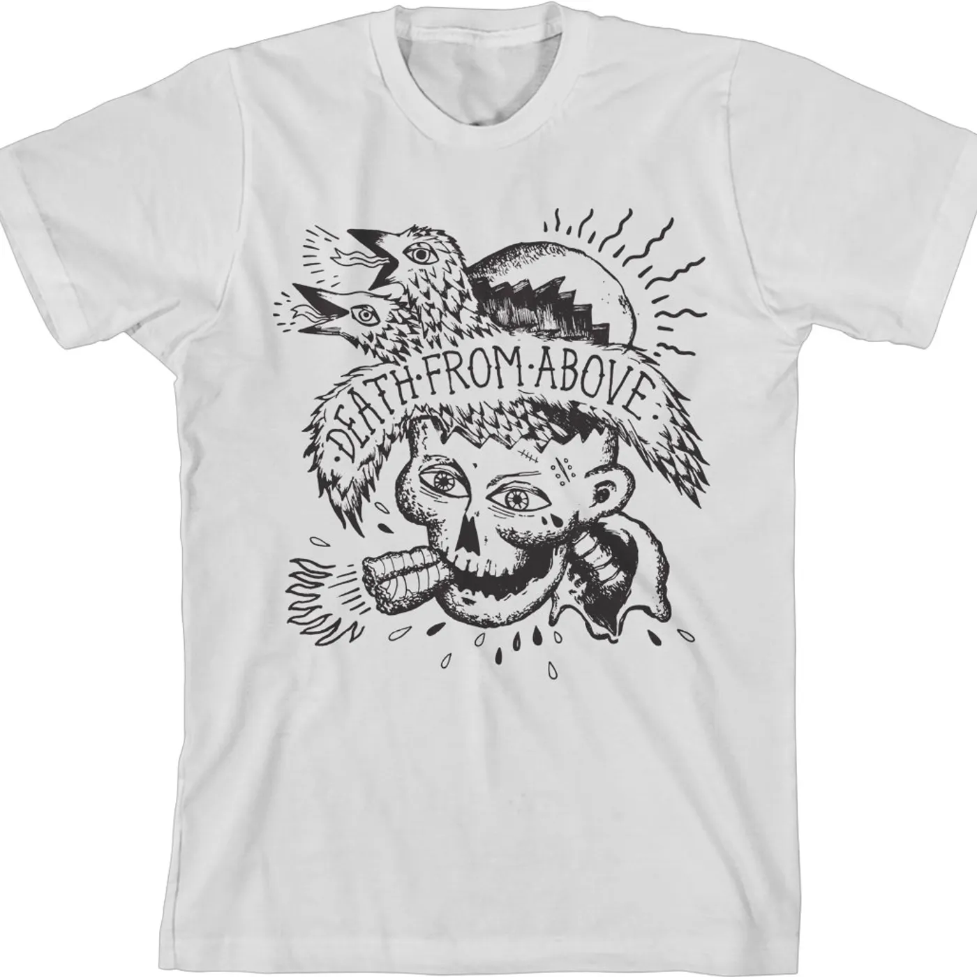 Death From Above 1979 Bird Brain Skull T-Shirt