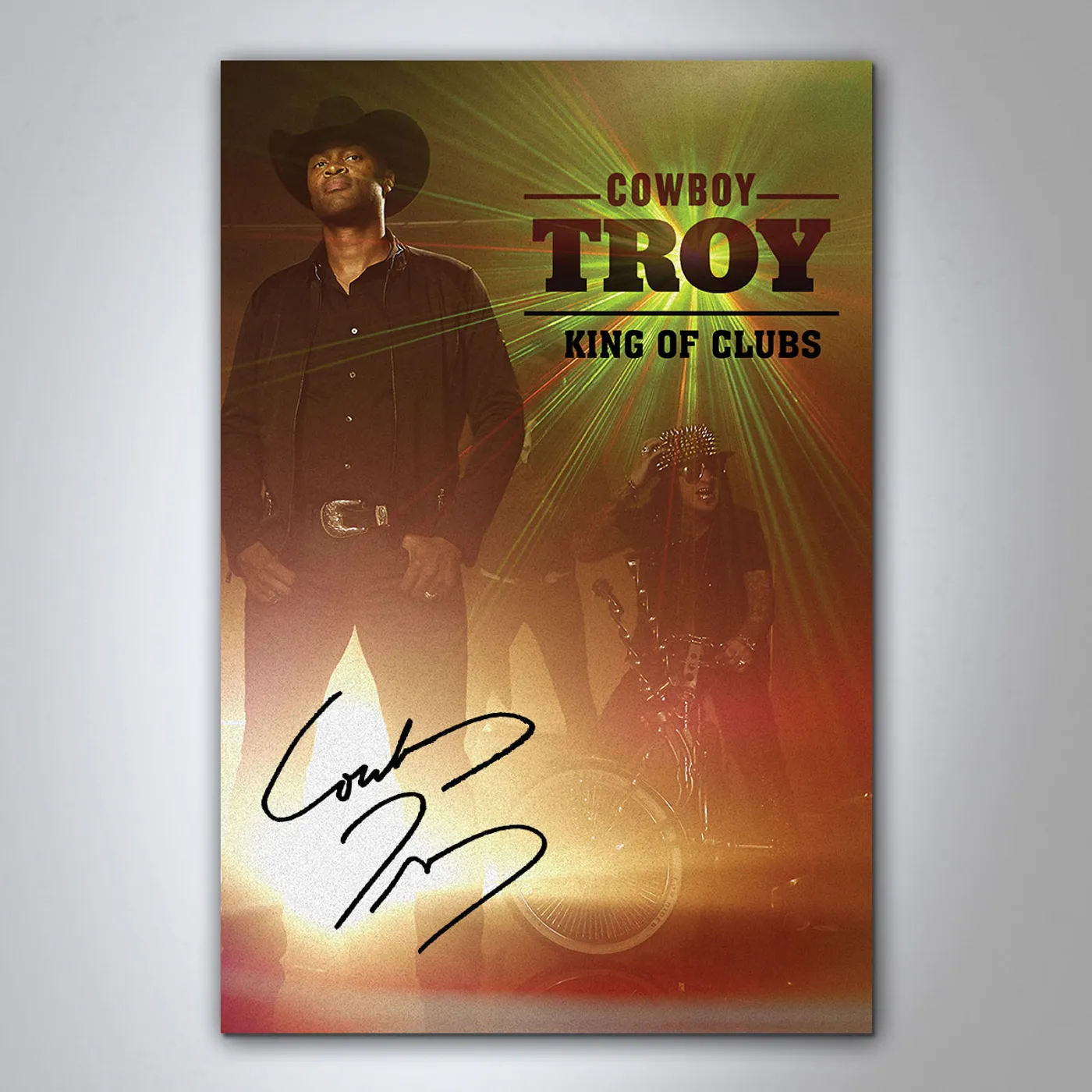 Cowboy Troy Autographed King of Clubs Poster