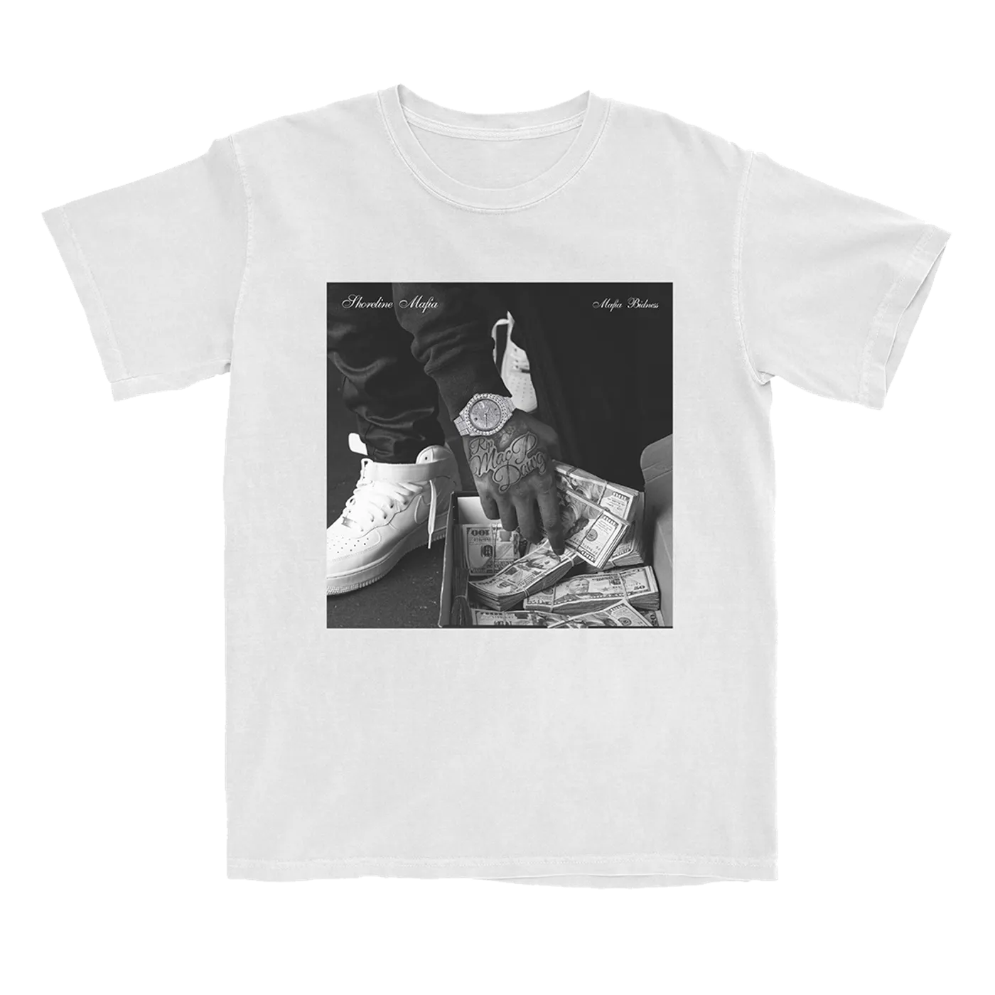 Shoreline Mafia Album Cover T-Shirt (White)