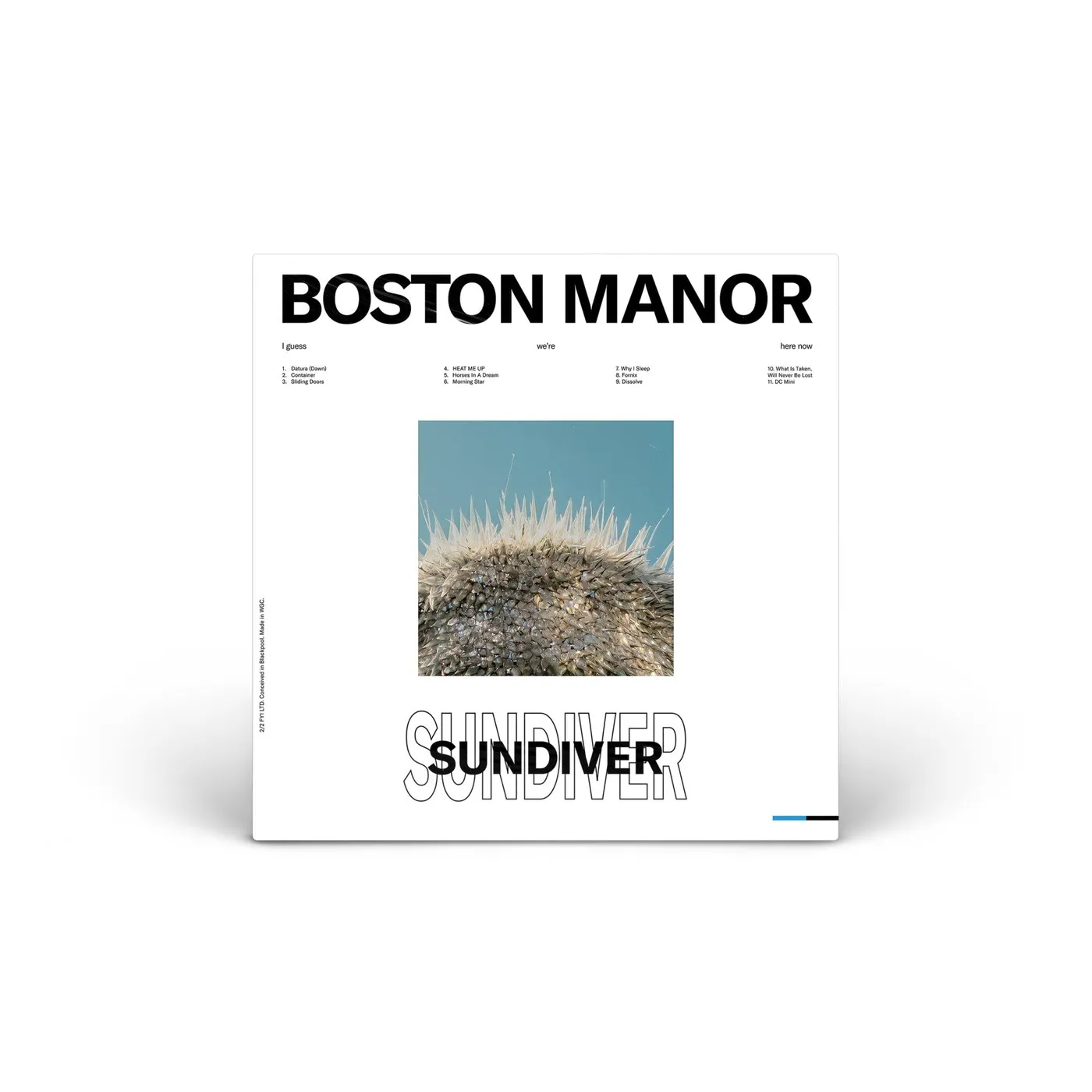 Boston Manor Sundiver (White with Blue & Grey Splatter) vinyl LP