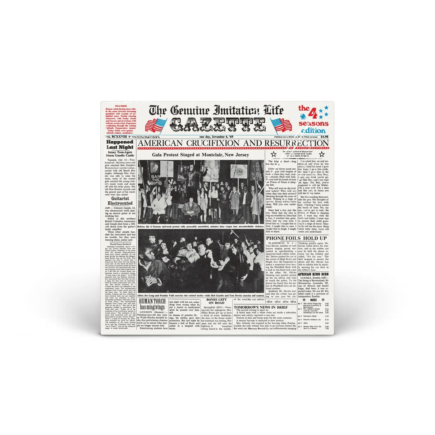 Frankie Valli & The Four Seasons The Genuine Imitation Life Gazette vinyl 2LP