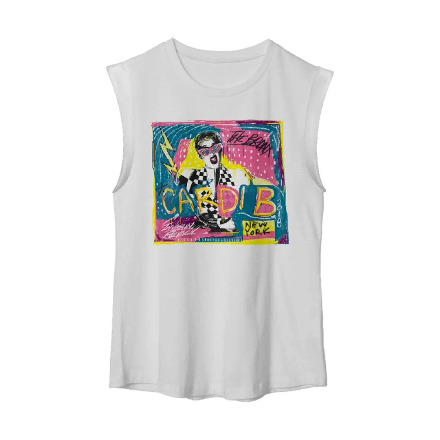 Cardi B Invasion of Privacy Sketch Muscle Tank