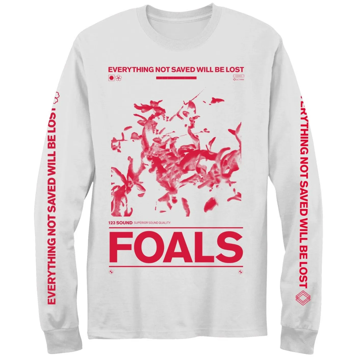 Foals Floral Album Box White Longsleeve T-Shirt