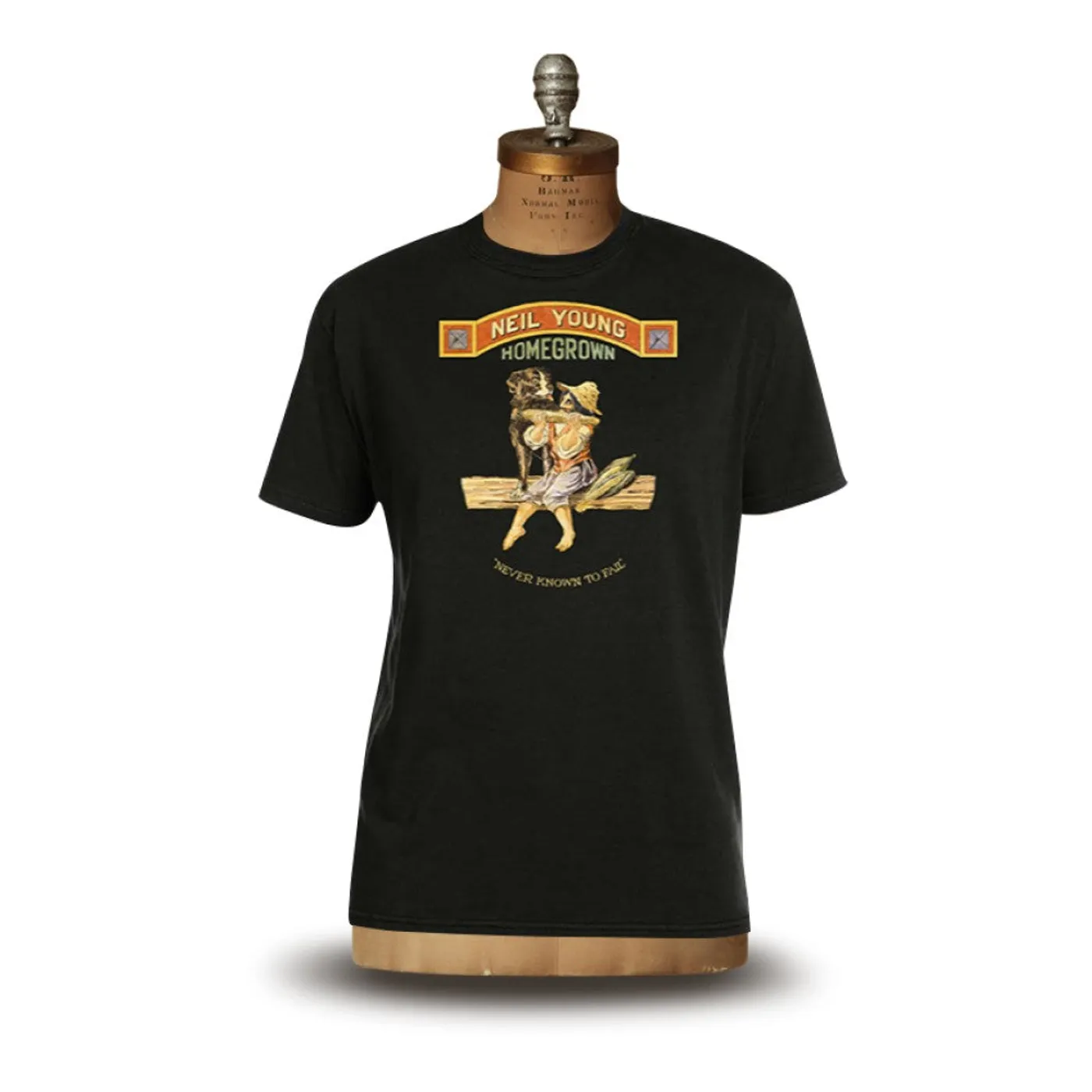 Neil Young Soft Organic Men's Homegrown Black Tee Shirt