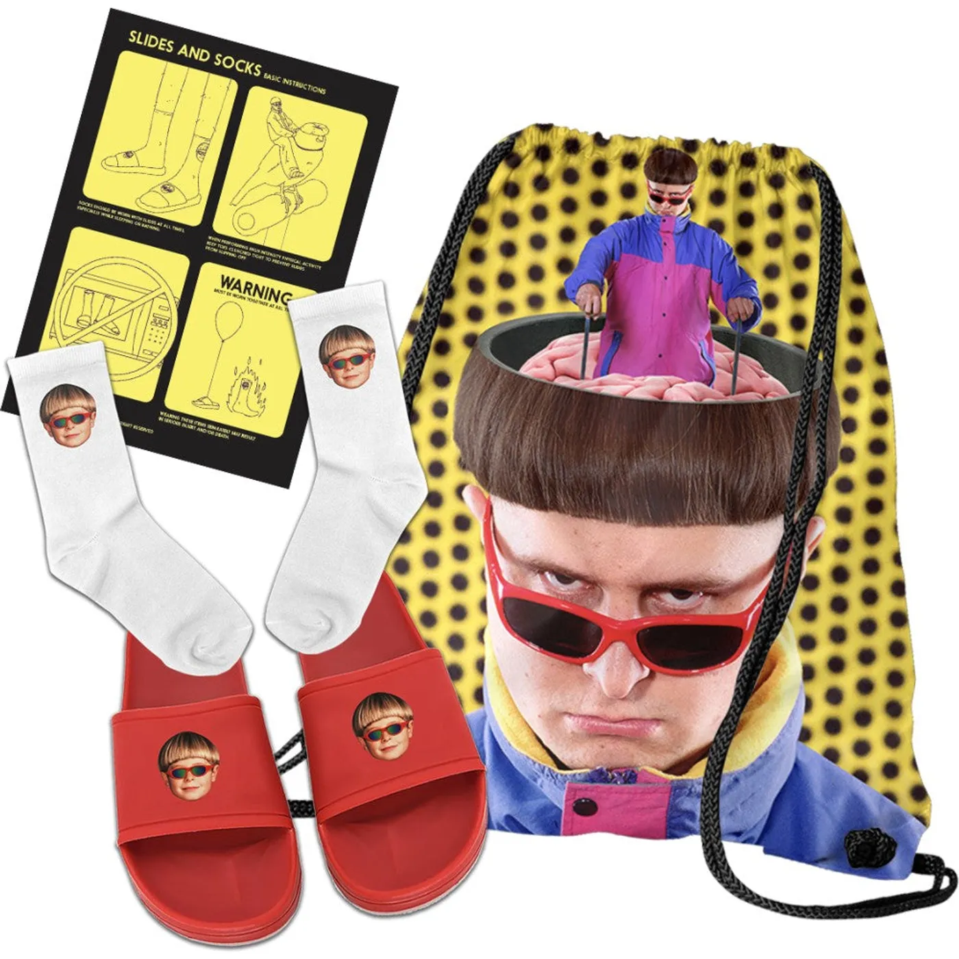 Oliver Tree Socks and Slides Set
