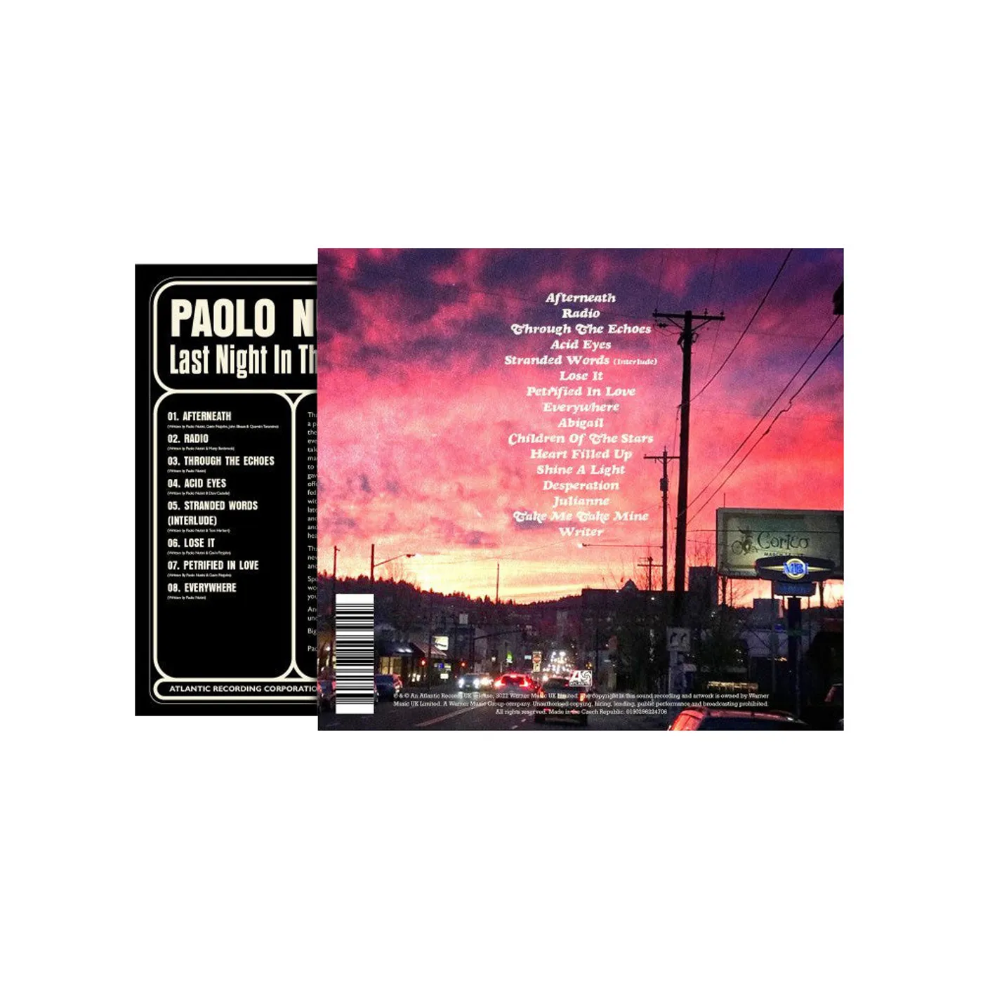 Paolo Nutini Last Night In The Bittersweet CD