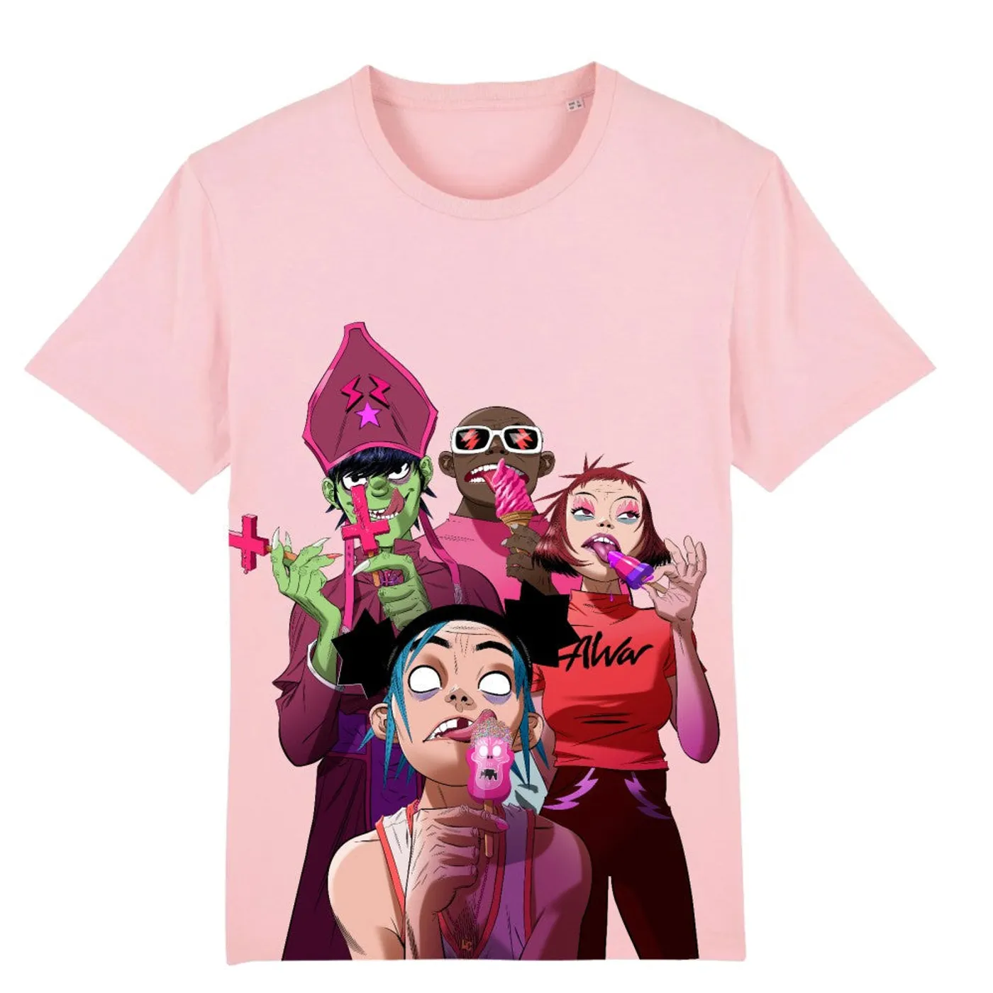 Gorillaz Pink Lollies T-Shirt