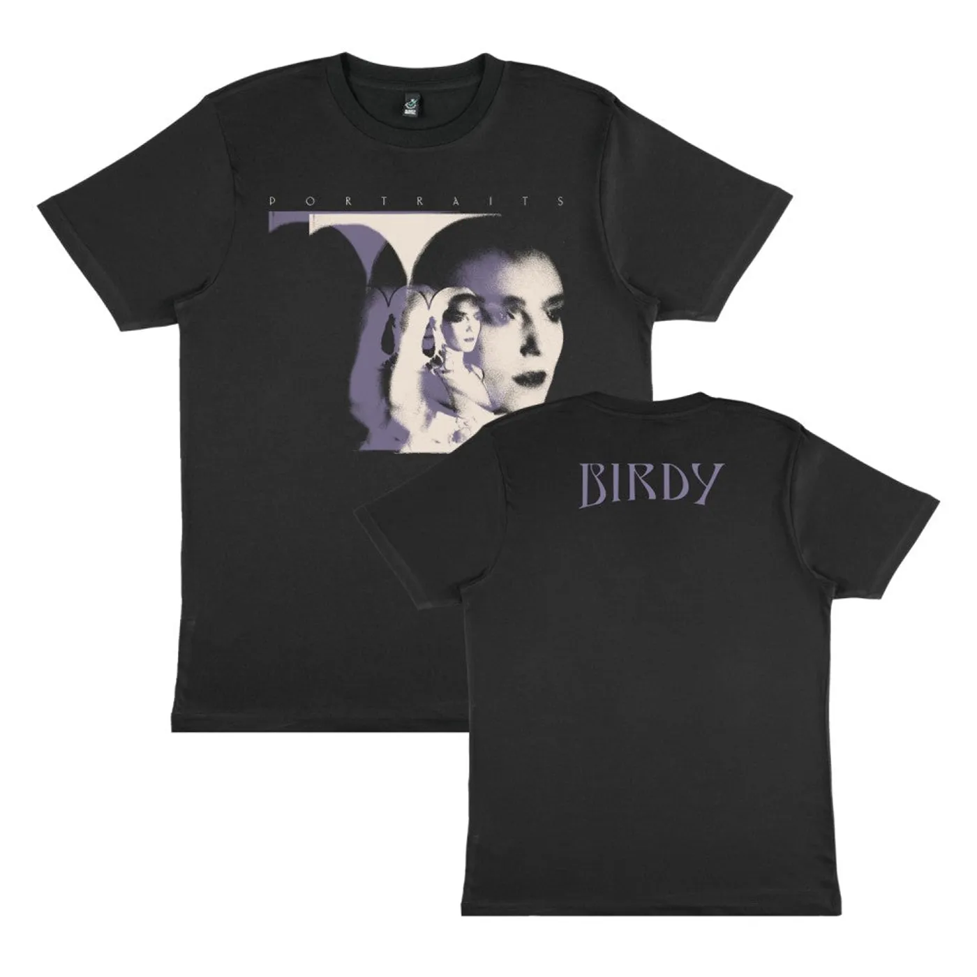 Birdy Portraits Duotone Photo Black T-Shirt