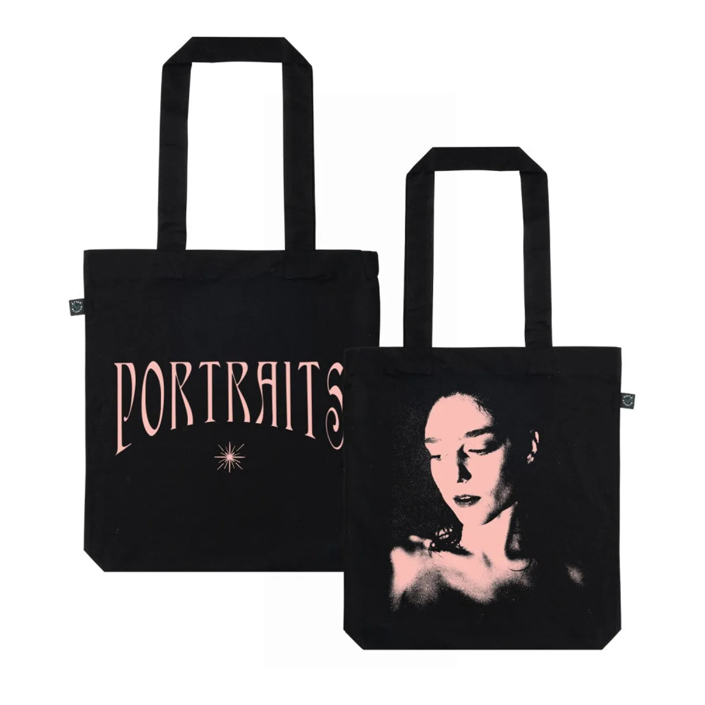 Birdy Portraits Black Tote Bag