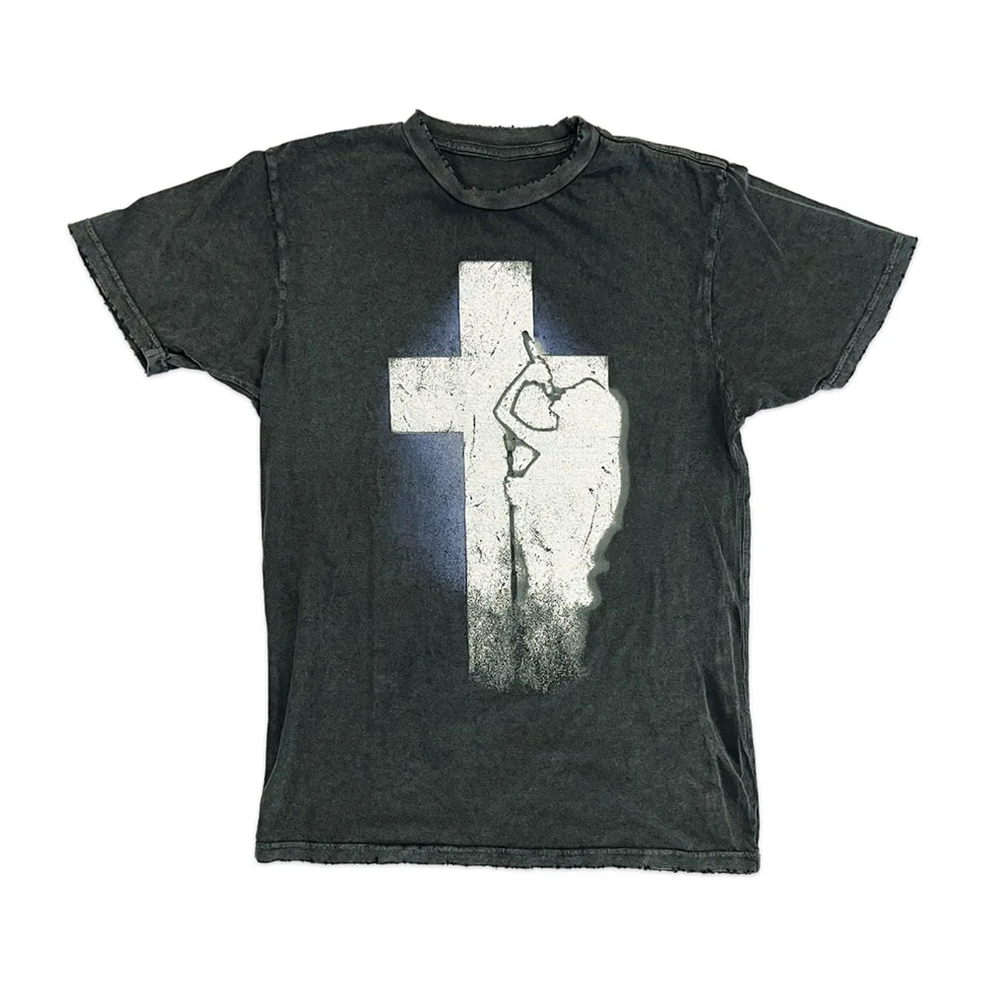 Nessa Barrett Crucifix Distressed Tee