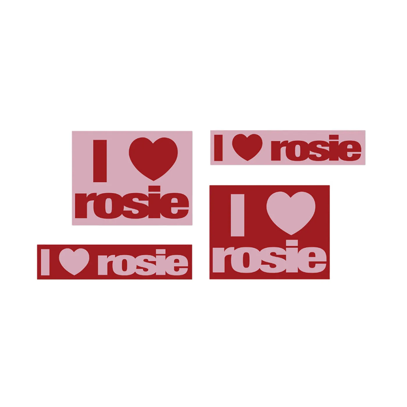 Rosé (BLACKPINK) ‘i heart rosie’ box logo sticker set