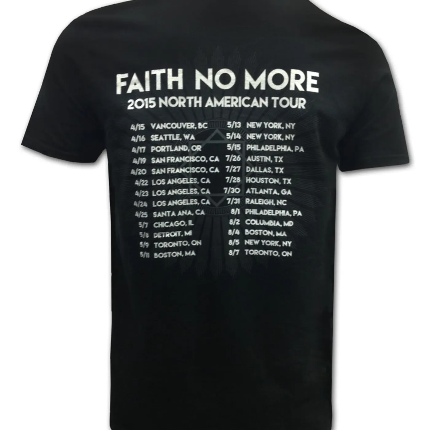 Faith No More 2015 N. American Tour Tee