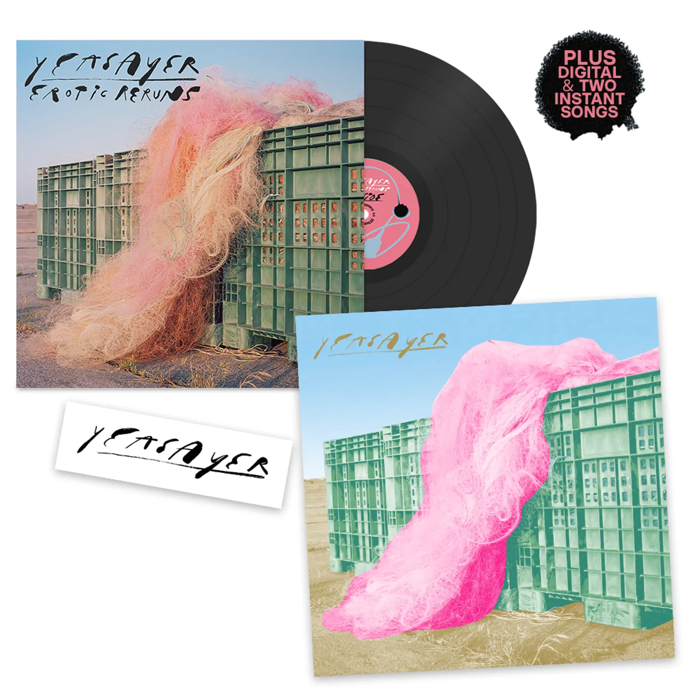 Yeasayer Black LP + Print + Sticker Bundle (Vinyl)