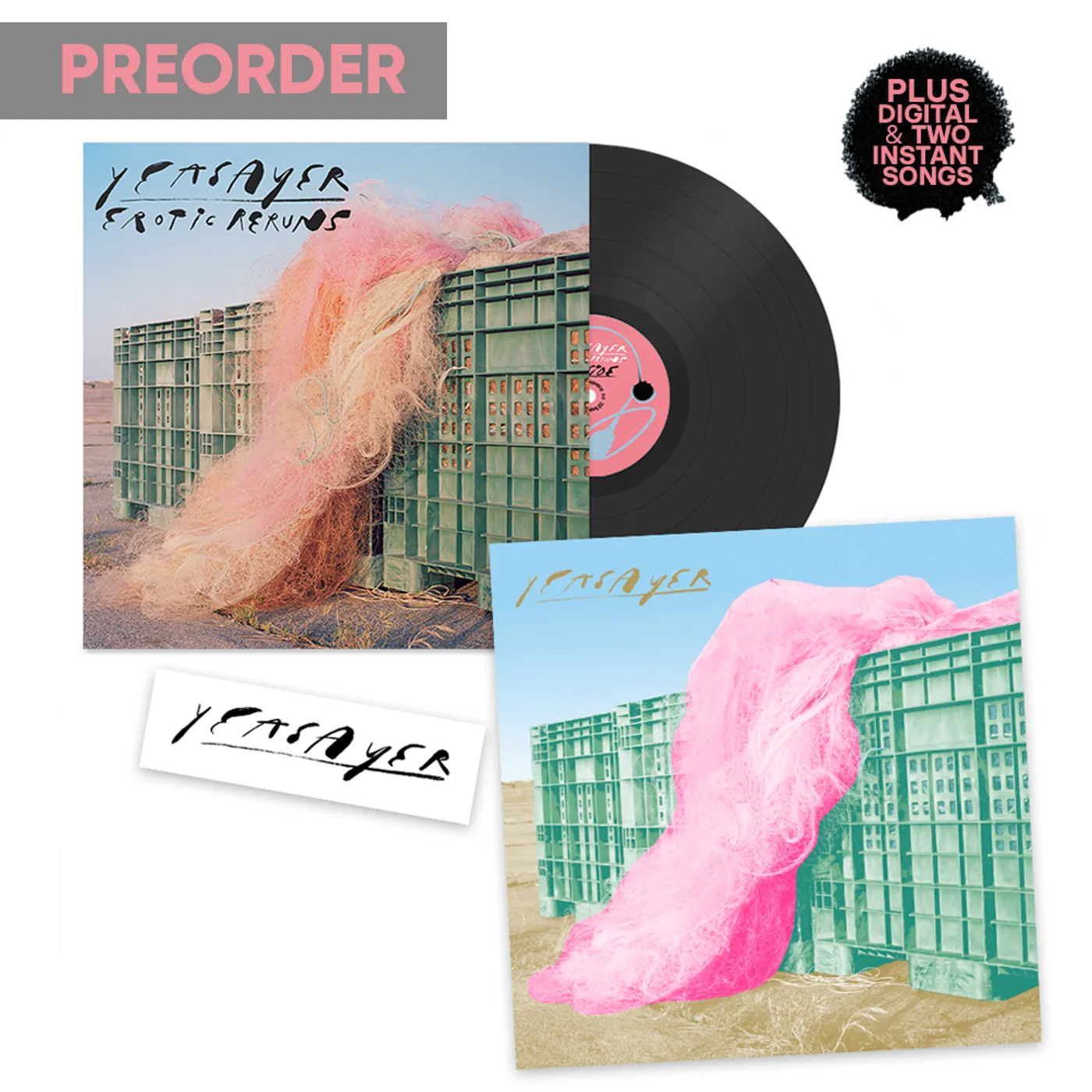 Yeasayer Black LP + Print + Sticker Bundle (Vinyl)