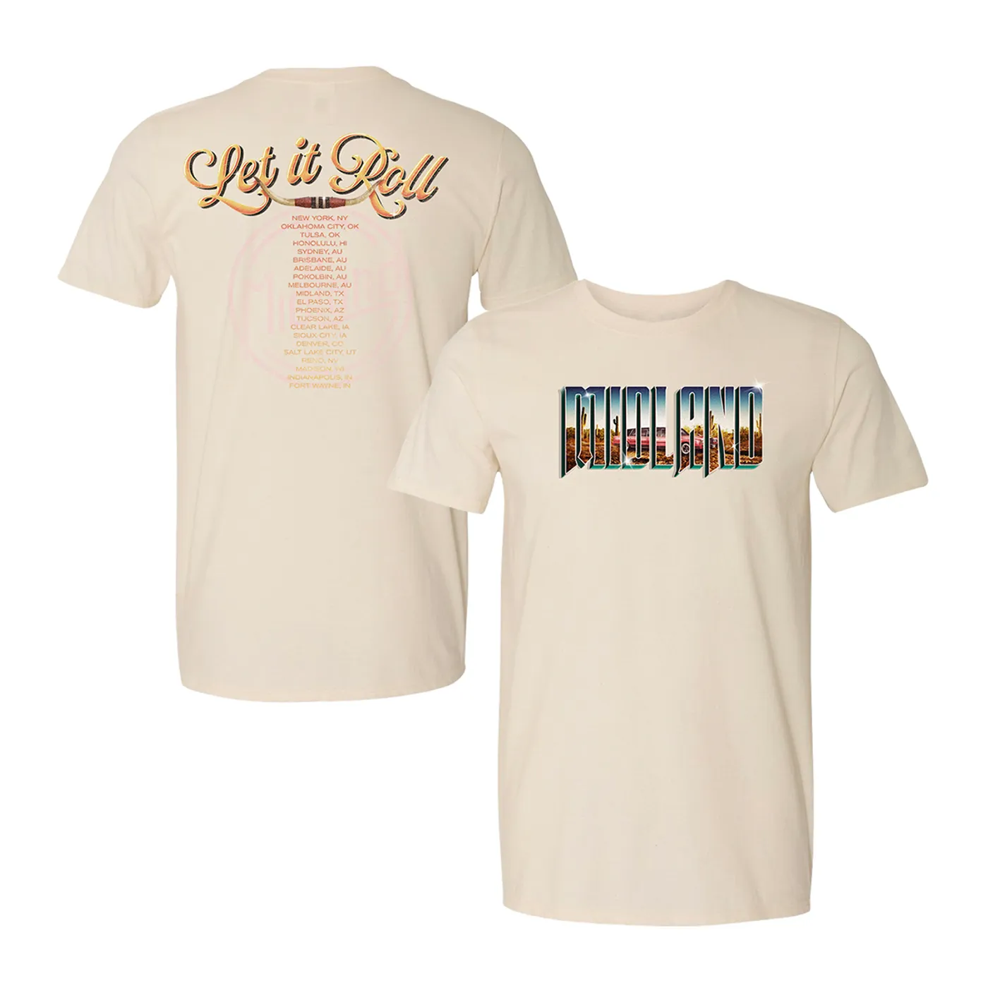 Midland Chrome Logo Date back T-Shirt