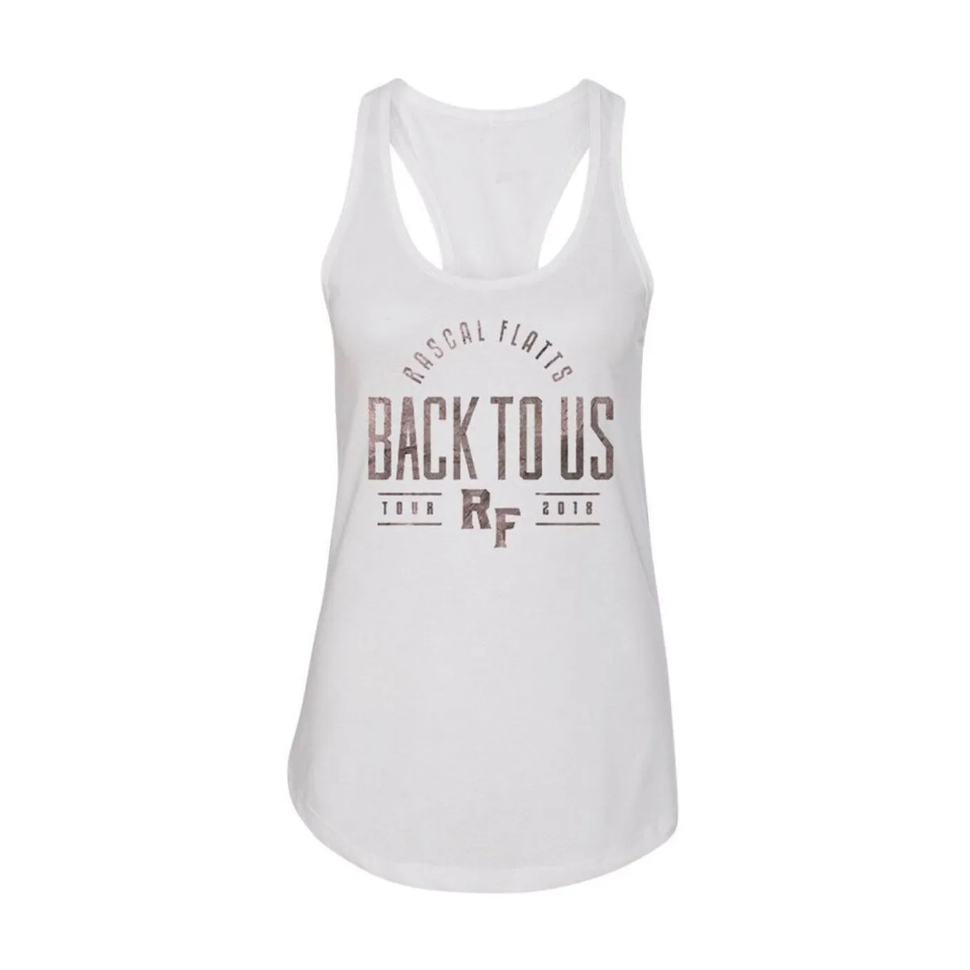 Rascal Flatts Back to Us Ladies White Tank