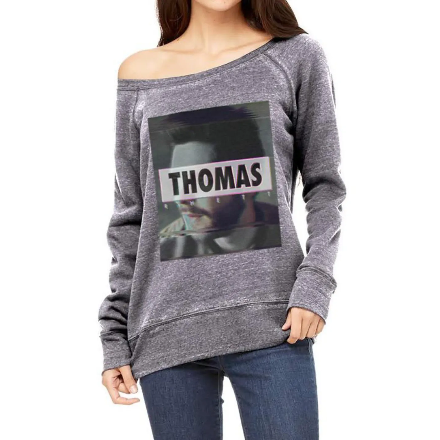 Thomas Rhett Glitchy Womens Slouchy Sweater