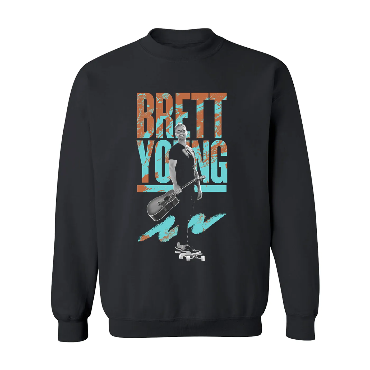 Brett Young Skateboarding Black Crewneck