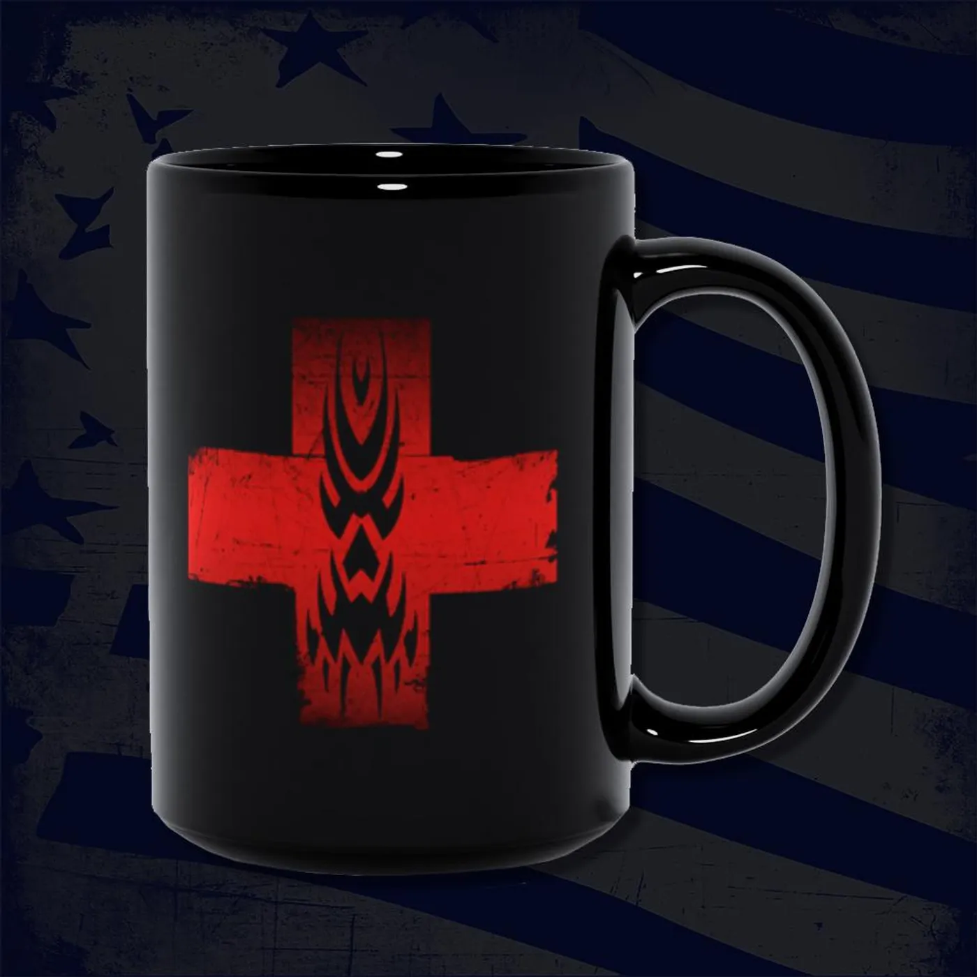 Dope Cross Black Mugs