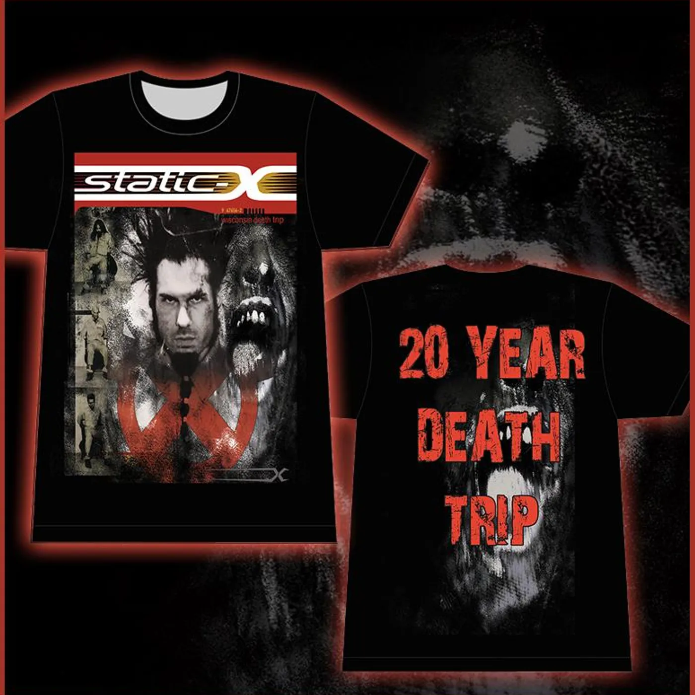 Static-X Wisconsin Death Trip - 20 Year Death Trip - 2 Sided - T-Shirt
