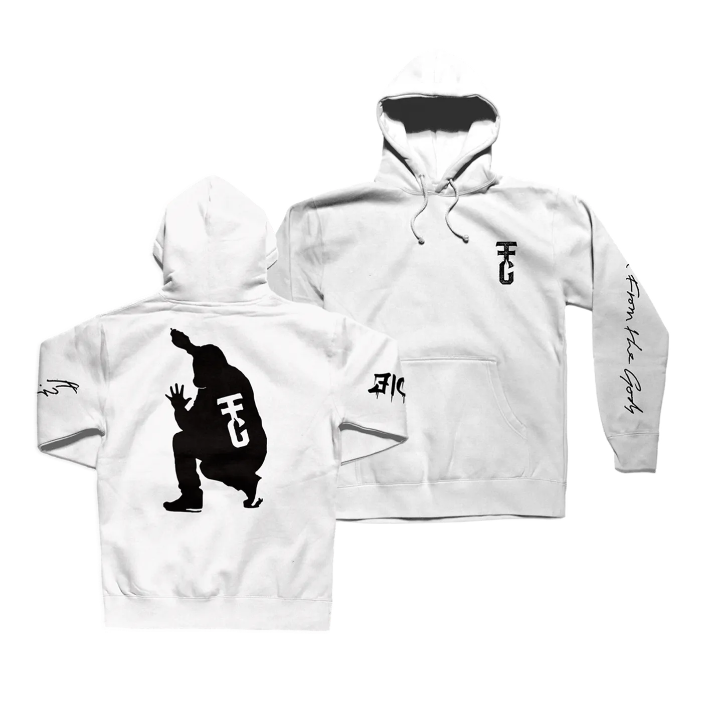 Fire From The Gods Unite Or Die White Hooded Sweatshirt