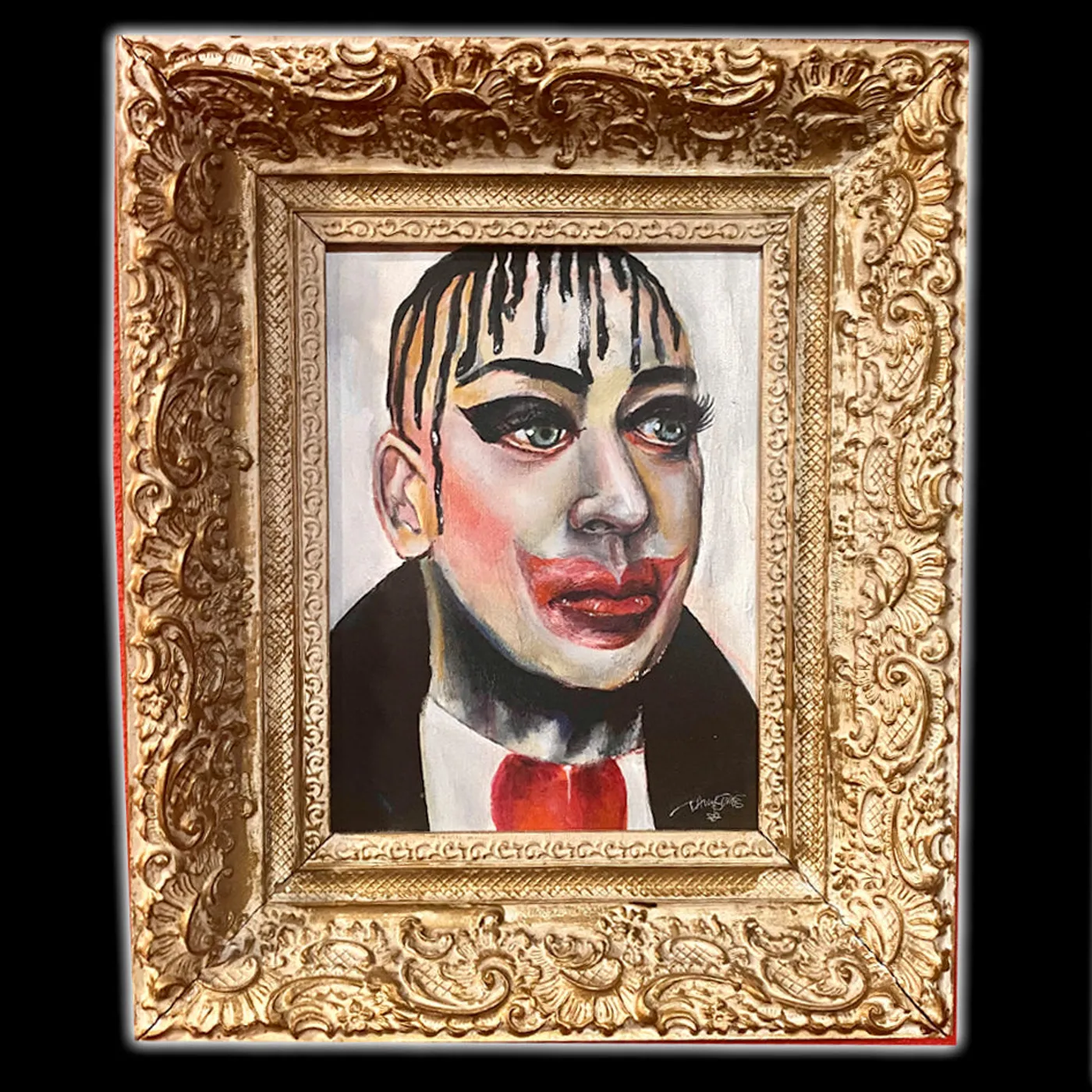 Davey Suicide "Too Many Freaks" Original Framed 15"x18" Painting