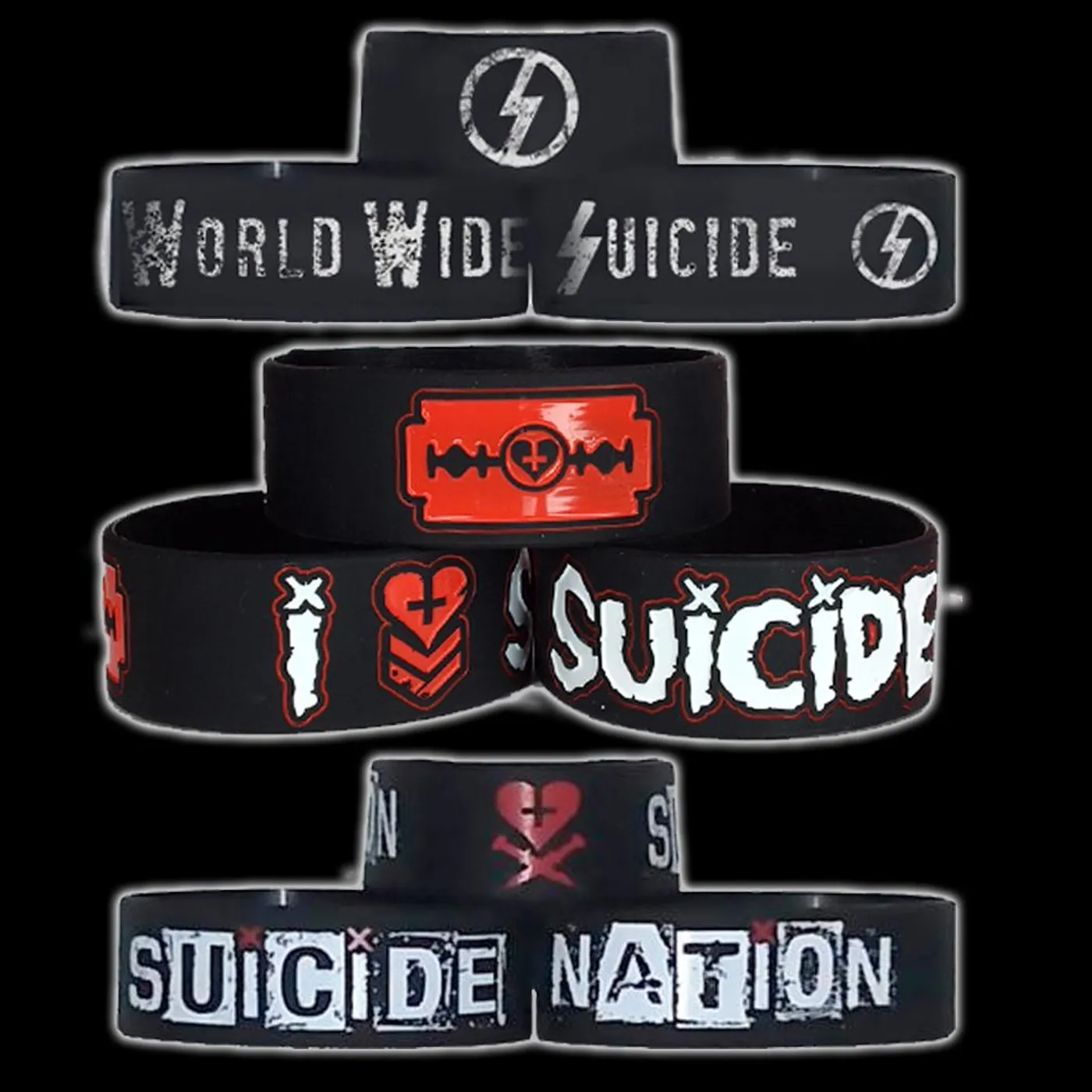 Davey Suicide 3 Pack of 1" Wristbands