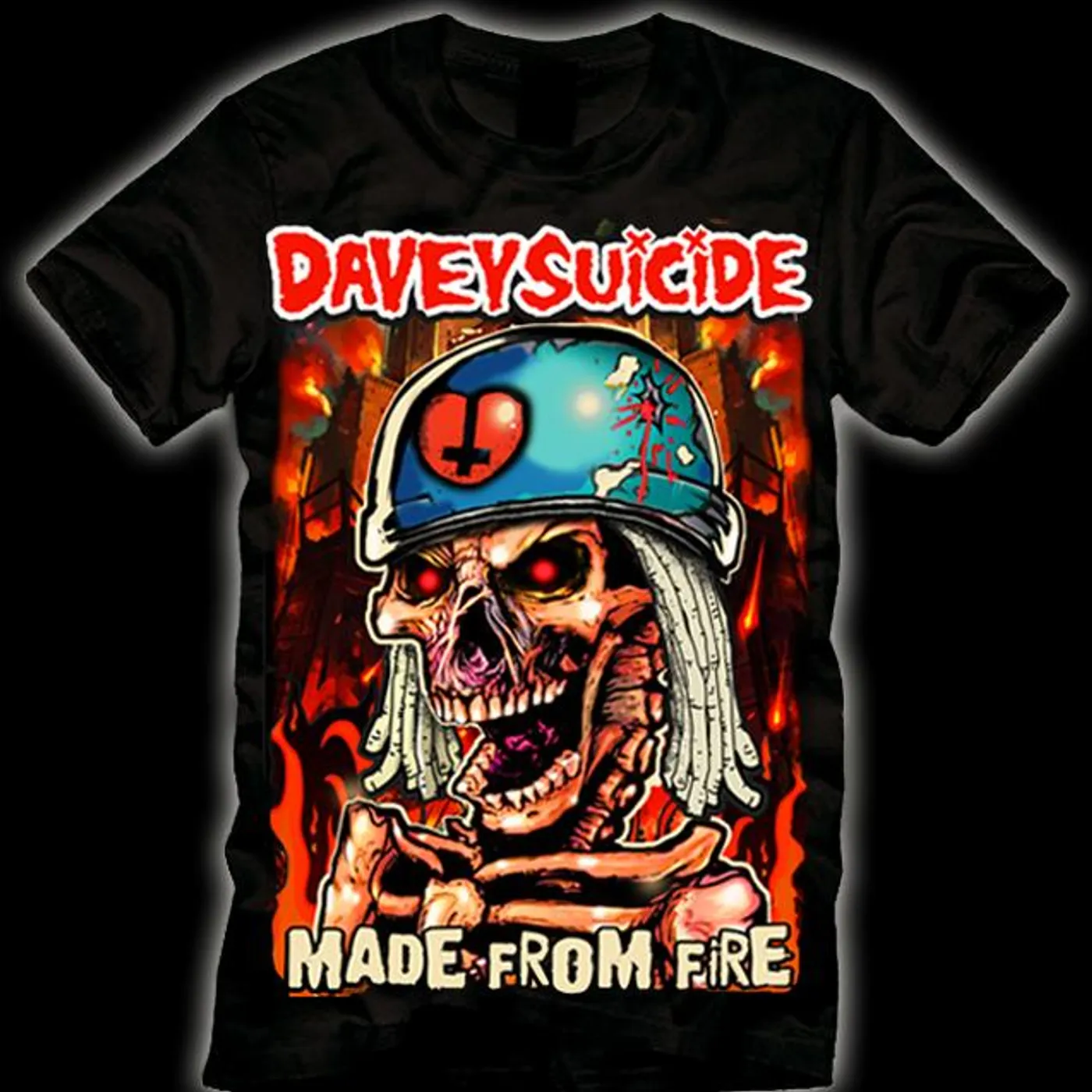 Davey Suicide Made From Fire UK TOUR Limited Edition T-Shirt **Tour Dates on Back**
