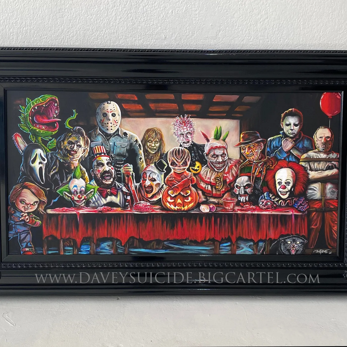 Davey Suicide "The LAST SUFFER" Original Framed Painting (36x60" Framed)